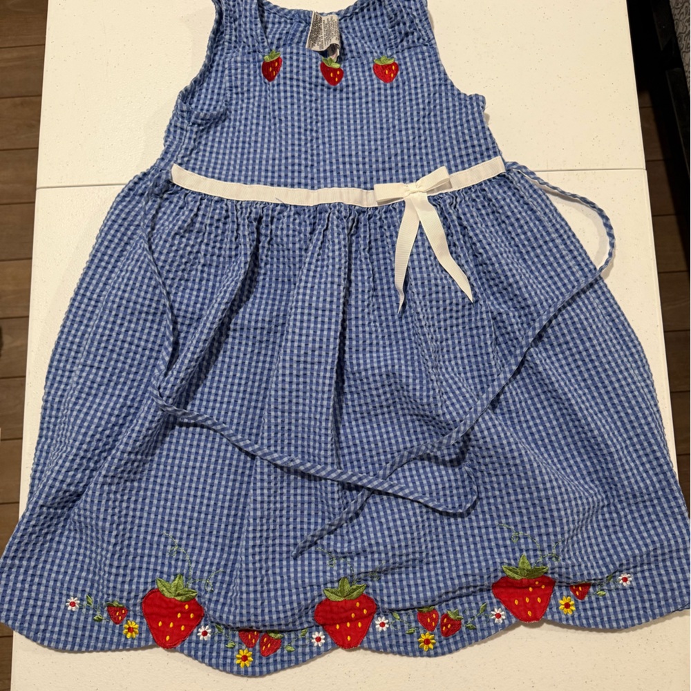 Gangnam style girls dress with strawberries